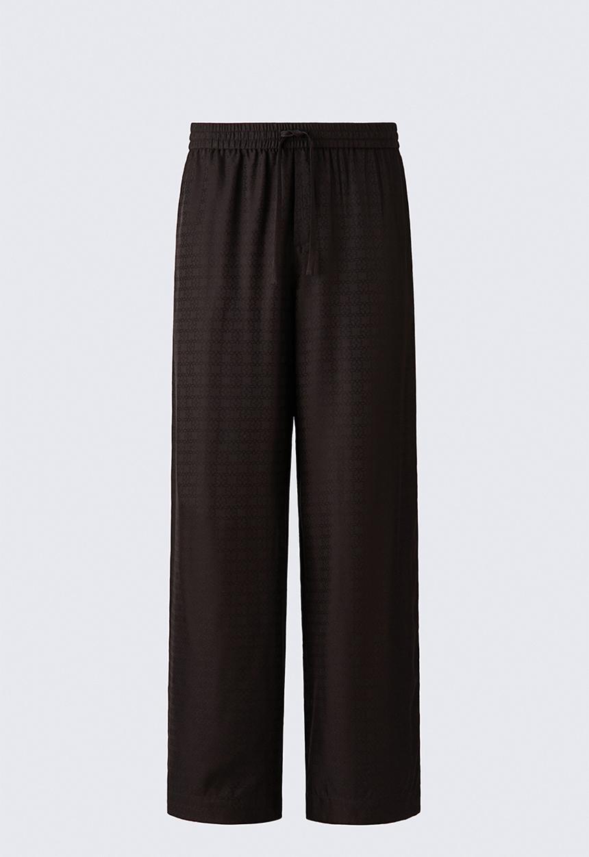 H&M - ELIE SAAB H&M: Silk-blend jacquard-weave pyjama bottoms - black - 1343825001