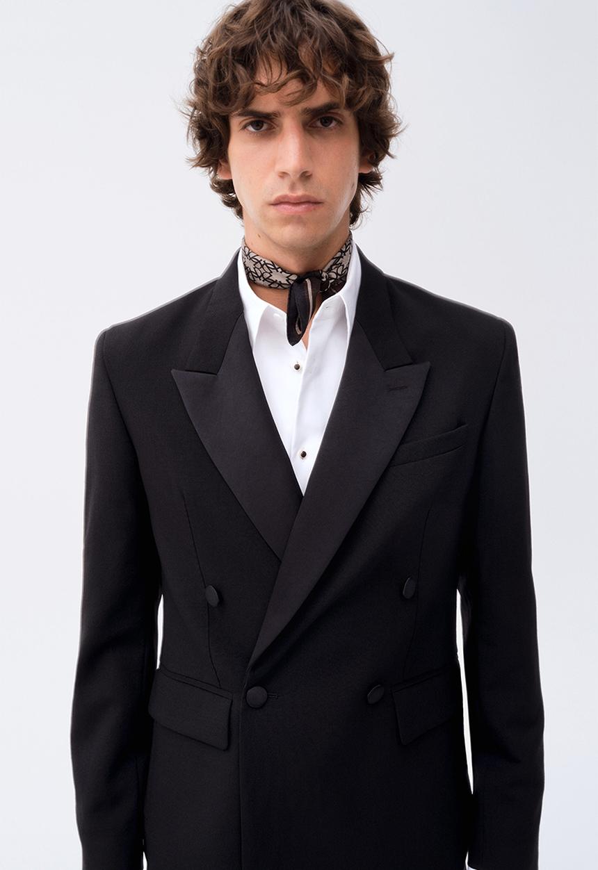 H&M - ELIE SAAB H&M: Double-breasted wool blazer - black - 1374706001