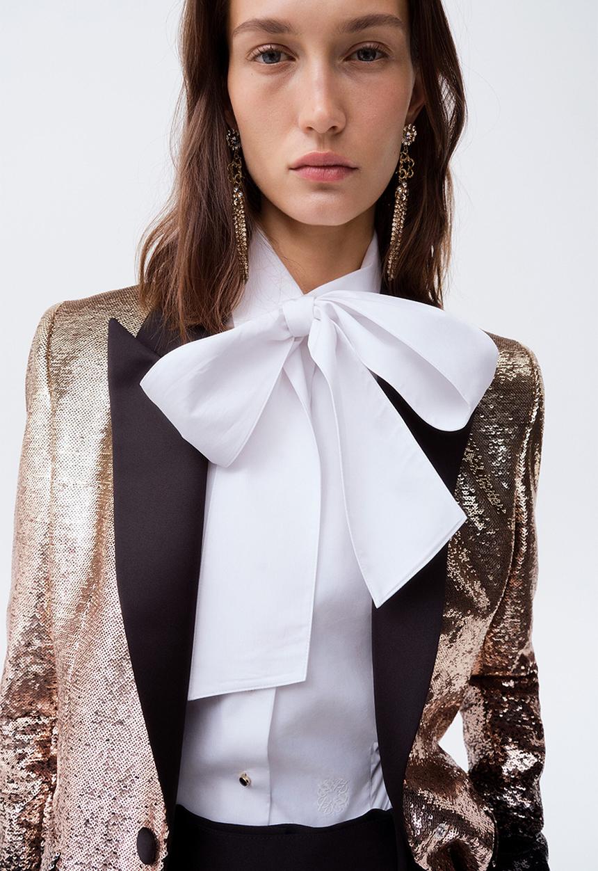 H&M - ELIE SAAB H&M: Sequined blazer - gold-coloured/black