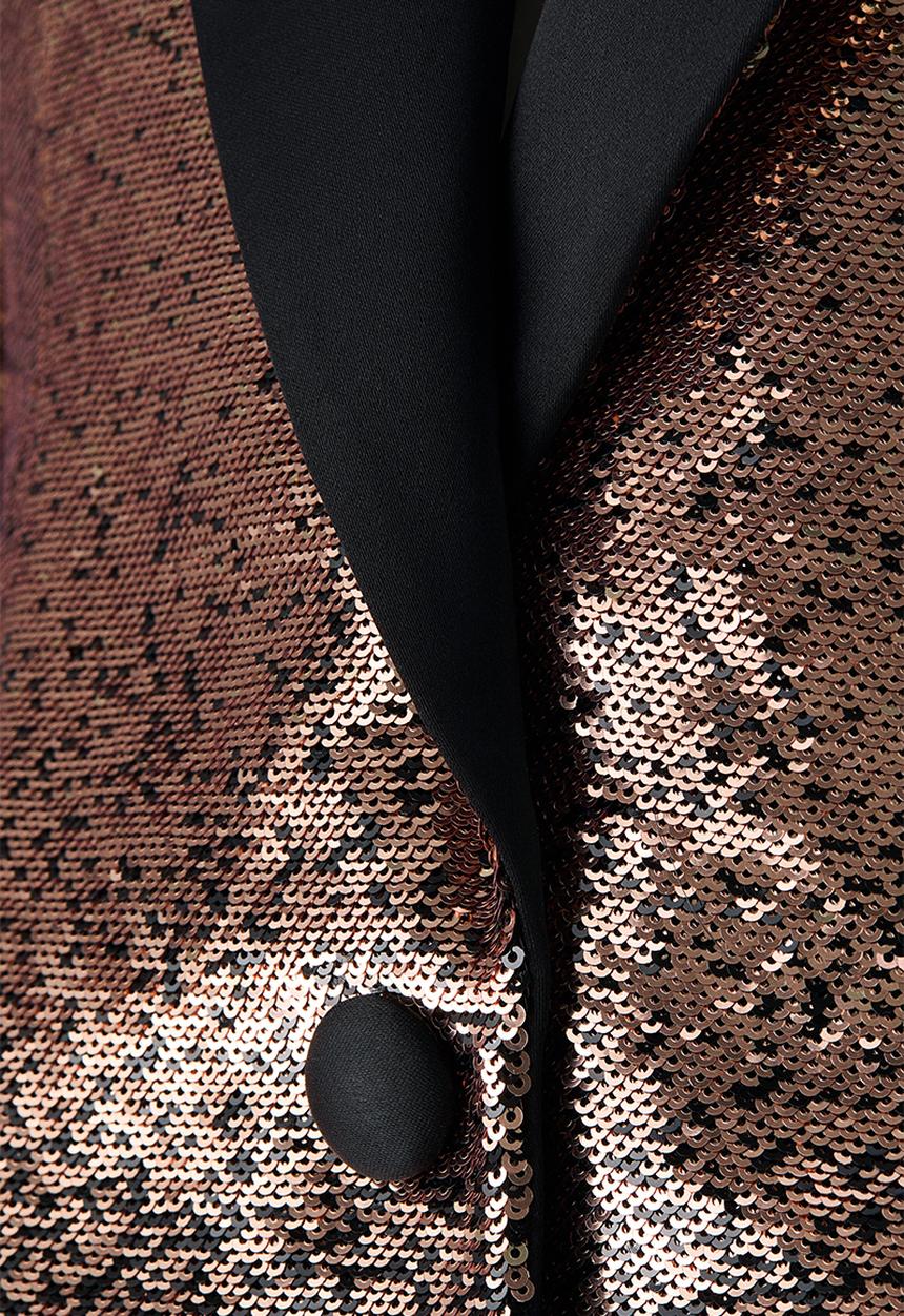 H&M - ELIE SAAB H&M: Sequined blazer - gold-coloured/black