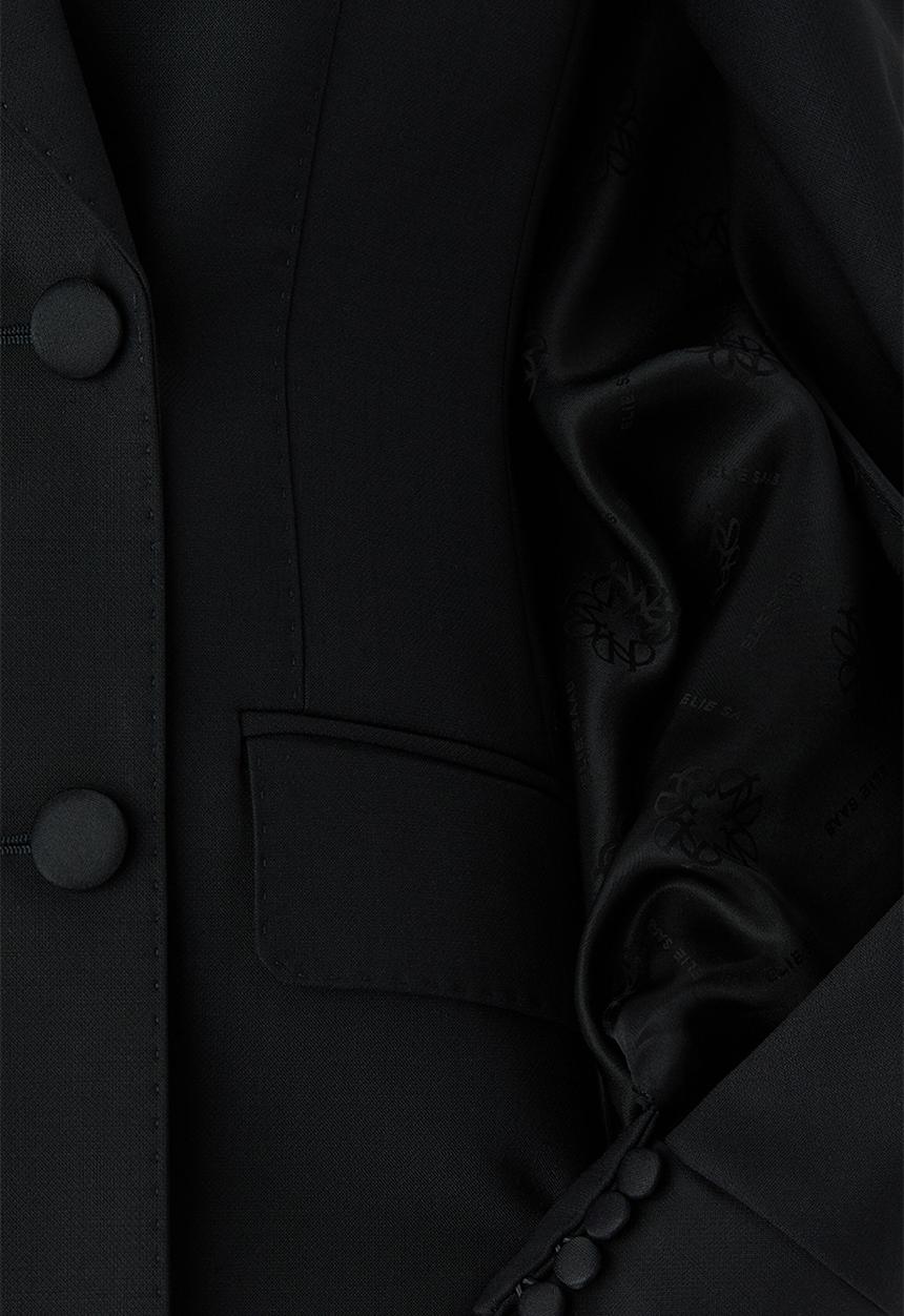 H&M - ELIE SAAB H&M: Cape-detail wool blazer - black