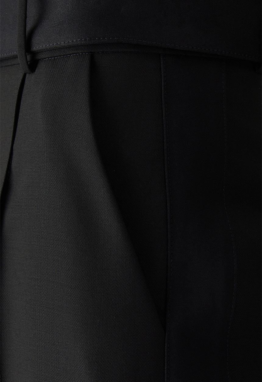 H&M - ELIE SAAB H&M: Tie-detail wool trousers - black