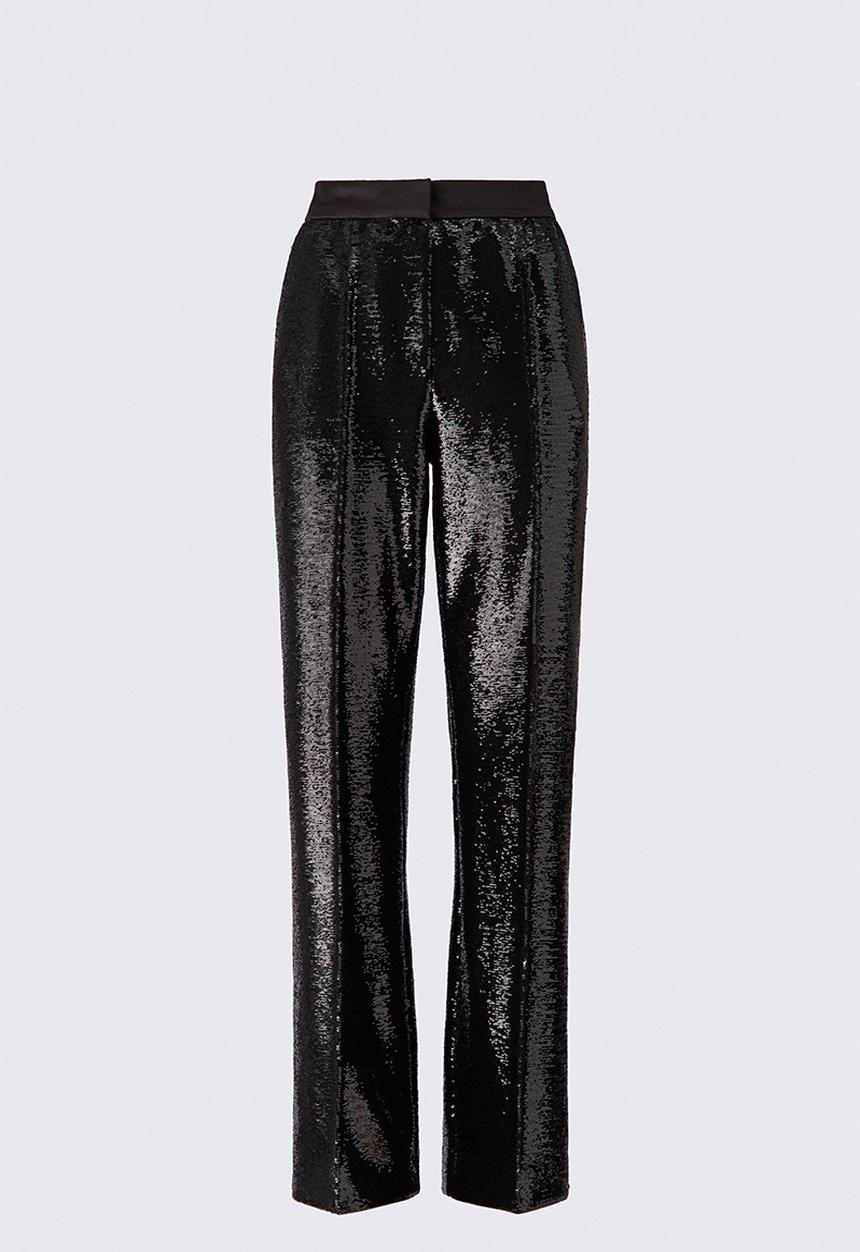 H&M - ELIE SAAB H&M: Sequined trousers - black