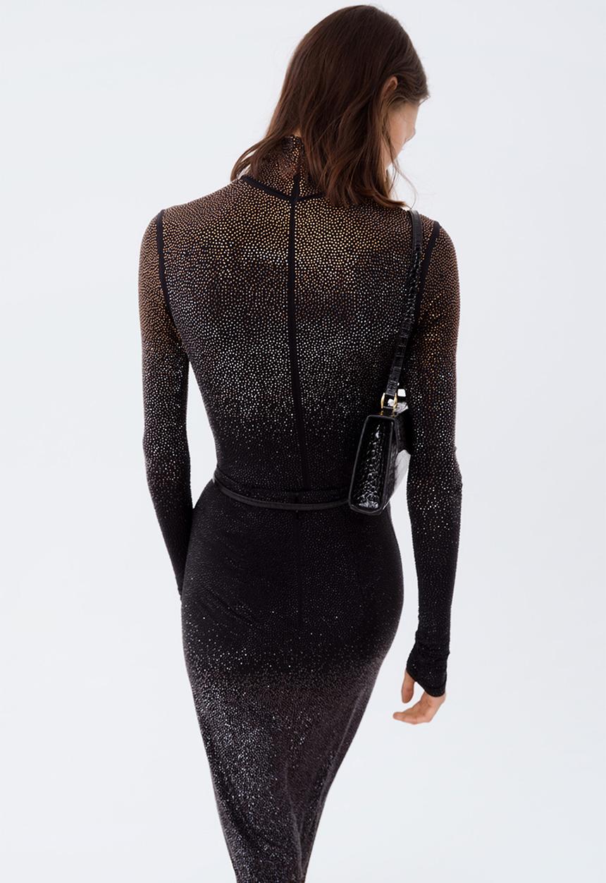H&M - ELIE SAAB H&M: Embellished turtleneck body - black/gold-coloured
