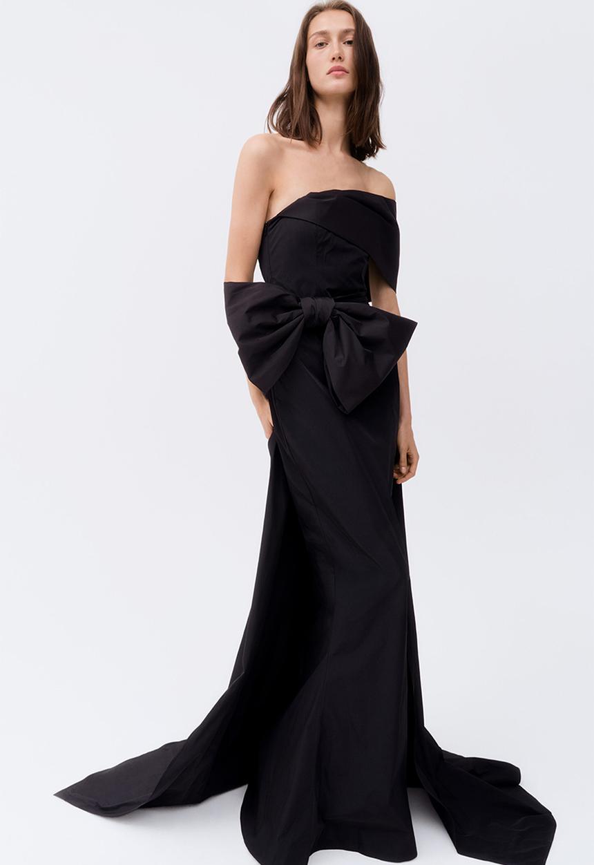 H&M - ELIE SAAB H&M: Bow-detail train dress - black - 1343804001