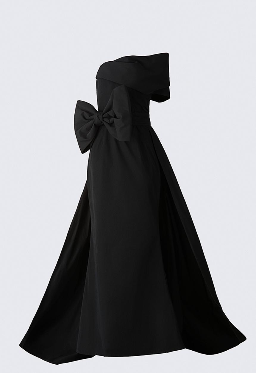 H&M - ELIE SAAB H&M: Bow-detail train dress - black - 1343804001