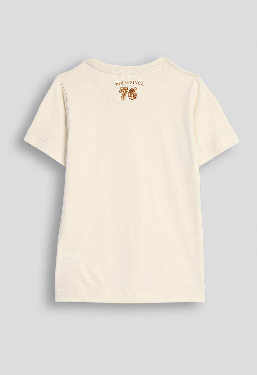 POLO - Girls Cara Raglan Ss Tee - Light Stone
