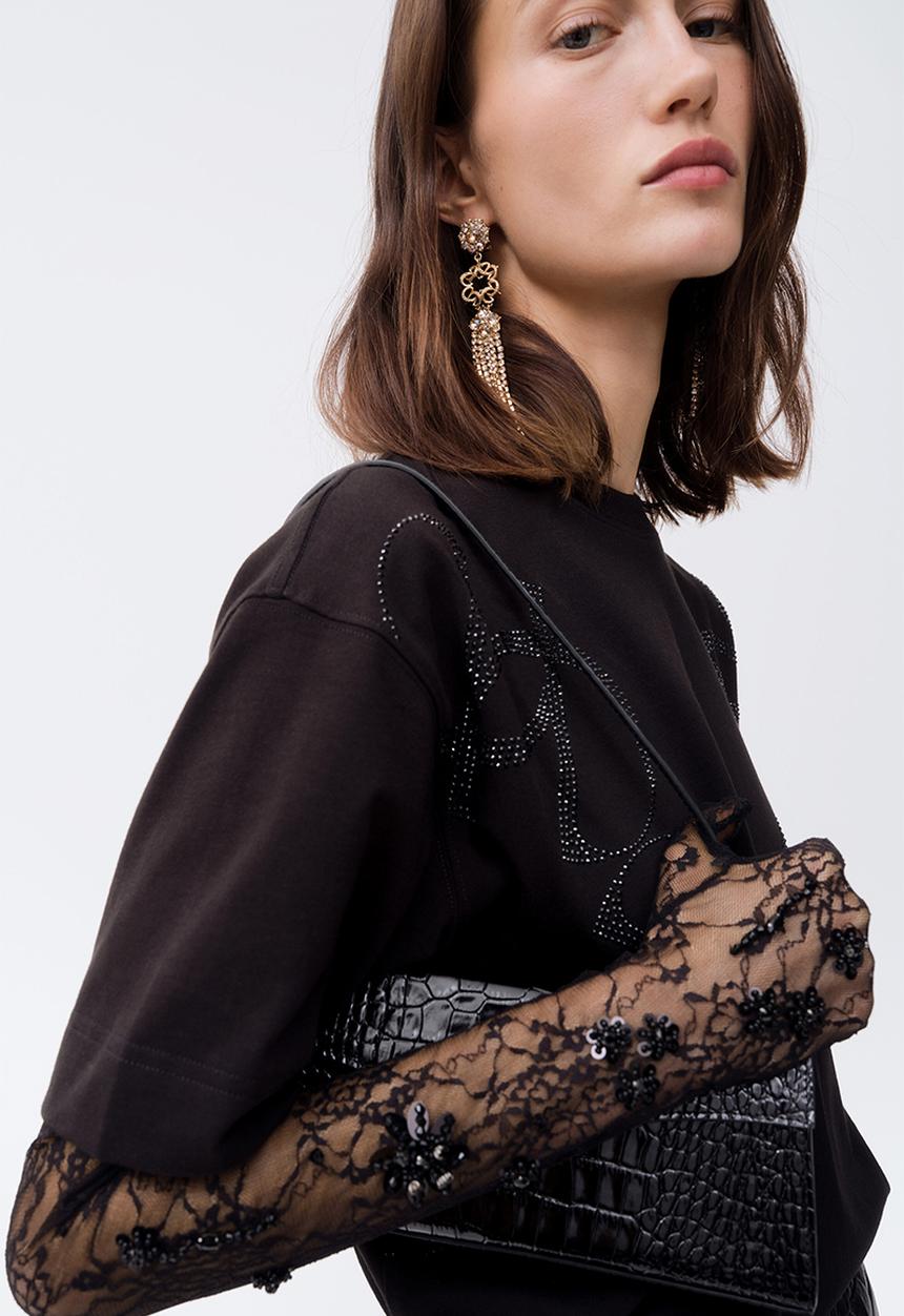 H&M - ELIE SAAB H&M: Embellished t-shirt - black