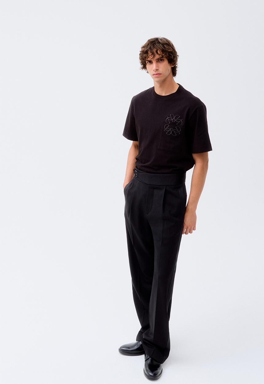 H&M - ELIE SAAB H&M: Embroidered t-shirt - black