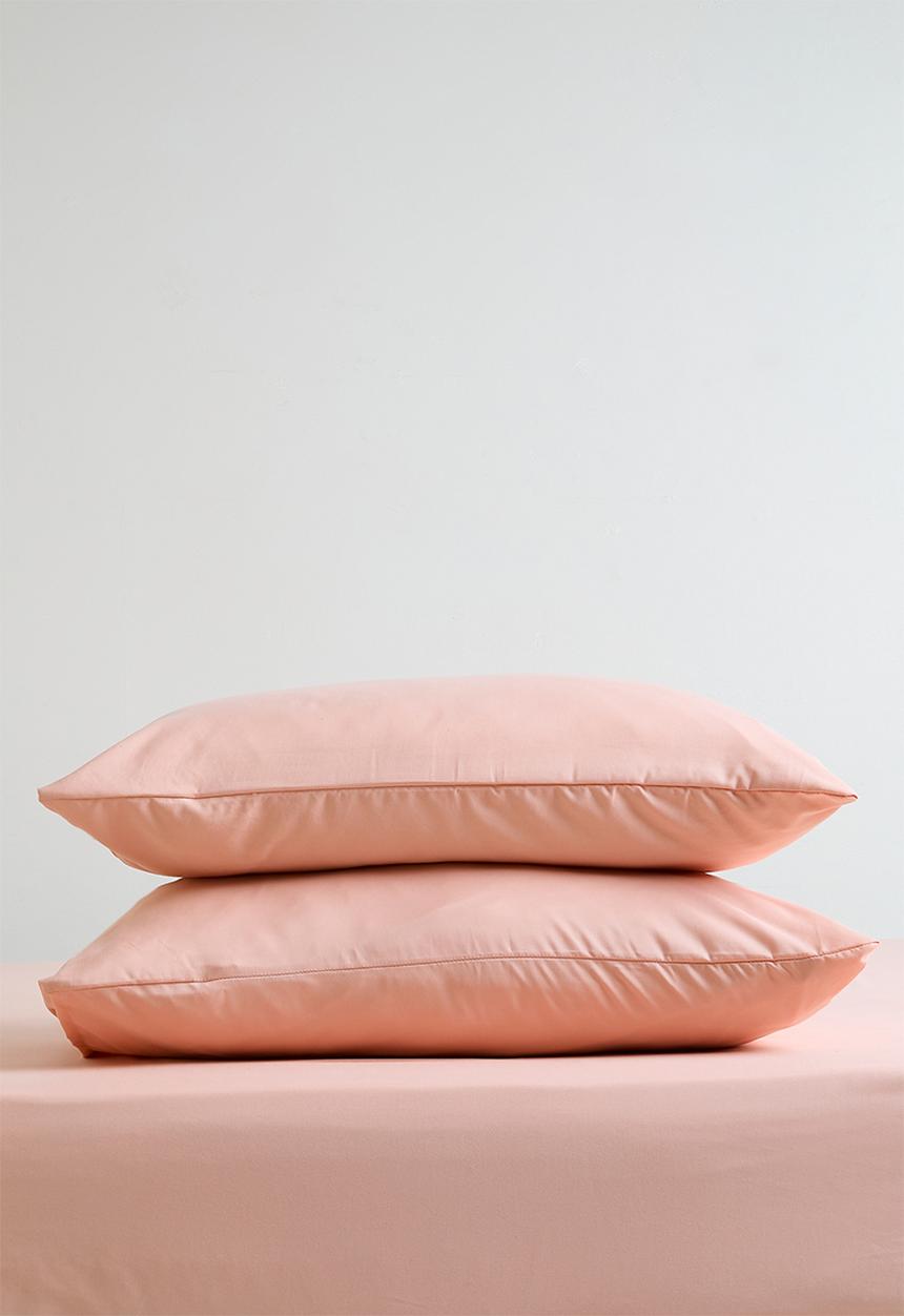 Sixth Floor - Recycled microfibre standard pillowcase set - Soft Pink
