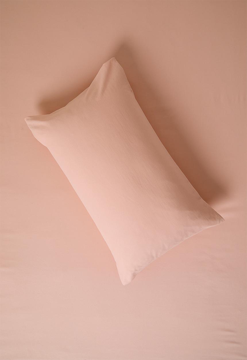 Sixth Floor - Recycled microfibre standard pillowcase set - Soft Pink