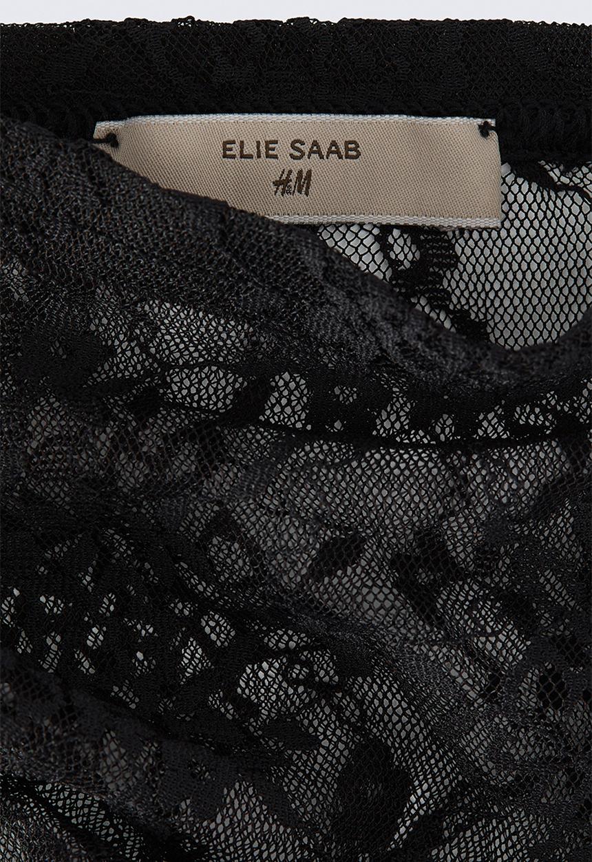 H&M - ELIE SAAB H&M: Embellished lace gloves - black - 1354043001