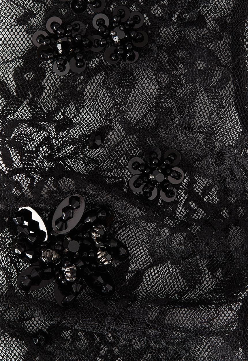 H&M - ELIE SAAB H&M: Embellished lace gloves - black - 1354043001