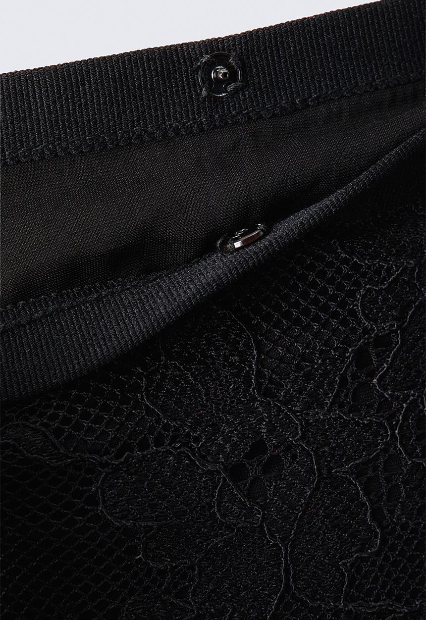 H&M - ELIE SAAB H&M: Embellished lace skirt - black