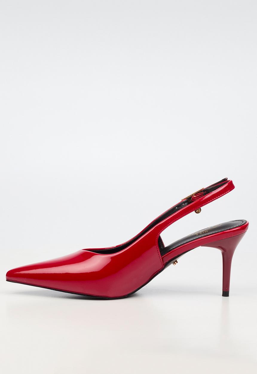 Miss Black - Elvera 1 classic slingback heel - red