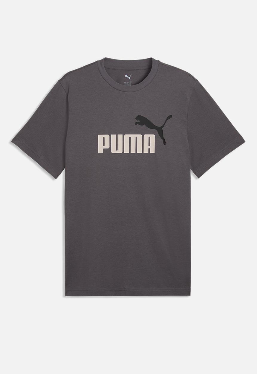 PUMA - Essential Logo Colour T-shirt  - Grey