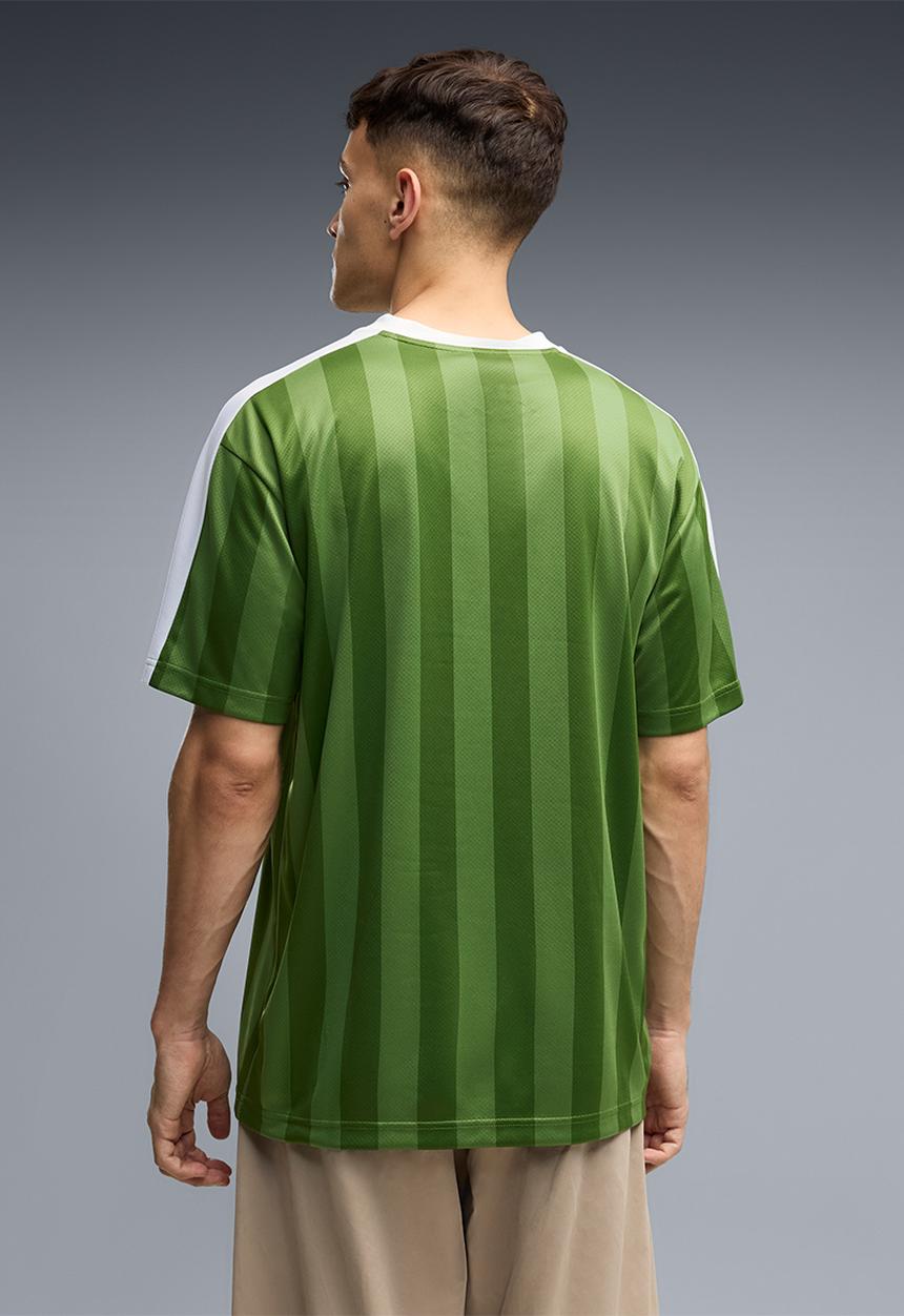 PUMA - Essential T7 Relaxed Striped Football Jersey - Green