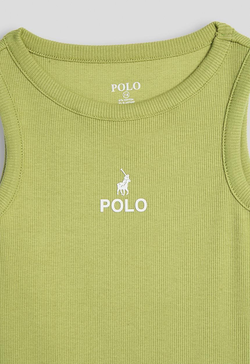 POLO - Girls Anele Rib Tank Top - Green