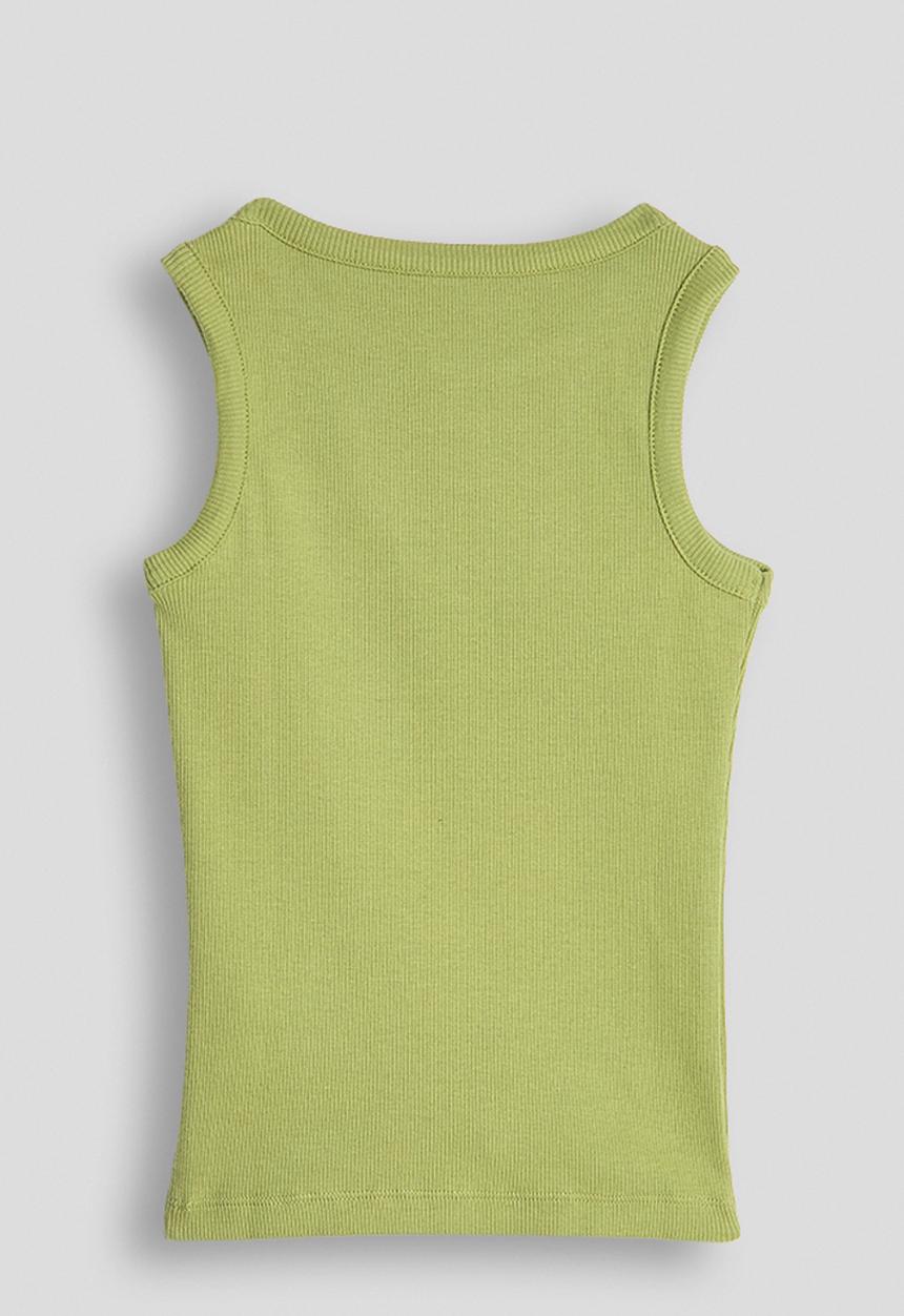 POLO - Girls Anele Rib Tank Top - Green