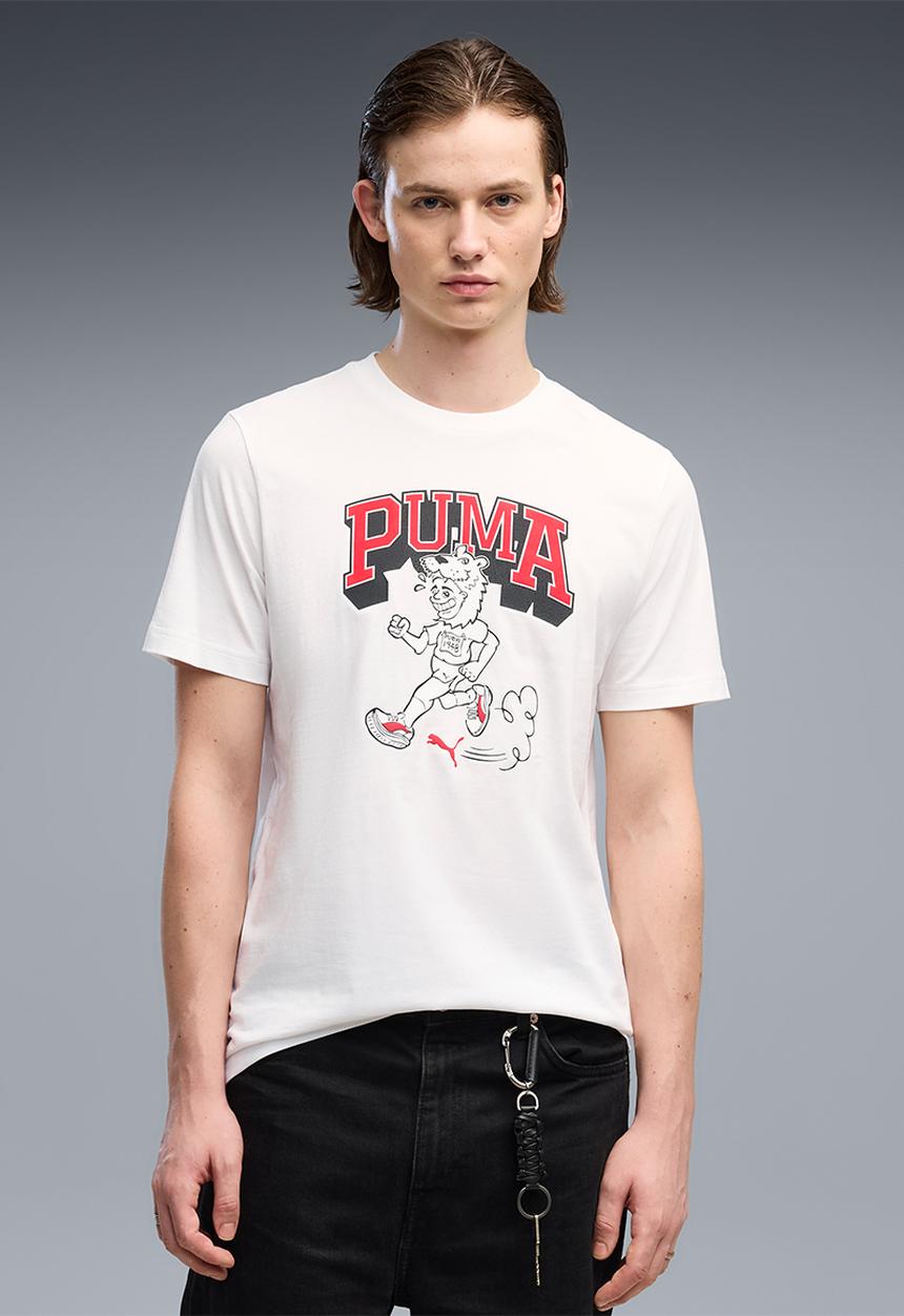 PUMA - Graphic Varsity T-shirt - White