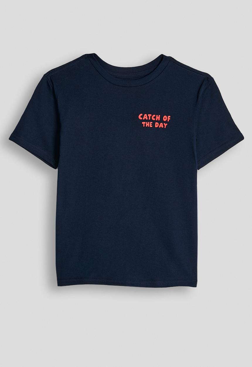 Pop Candy - Slogan drop shoulder tee - navy