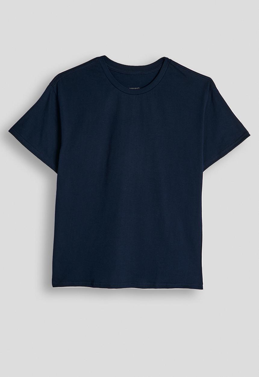 Pop Candy - Sardine graphic drop shoulder tee - navy