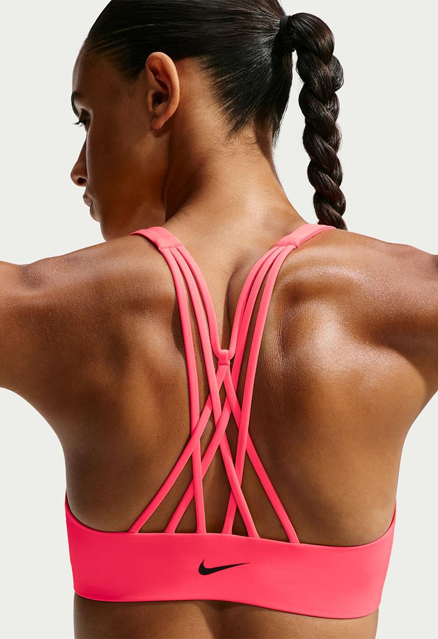 Nike - W Nk Indy Strappy Light-Support Padded Sports Bra - Lasercrimson/Black