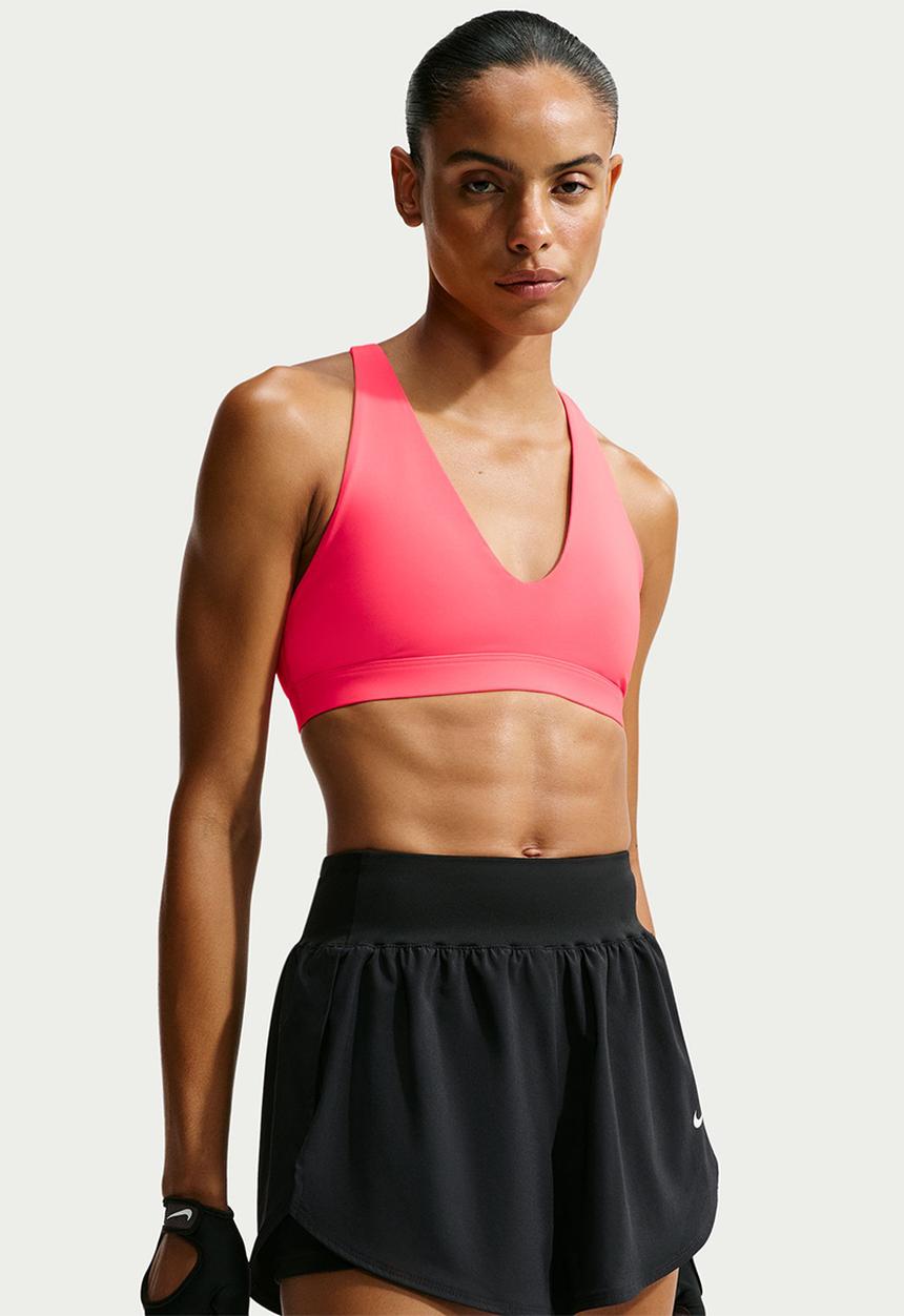 Nike - W Nk Indy Strappy Light-Support Padded Sports Bra - Lasercrimson/Black