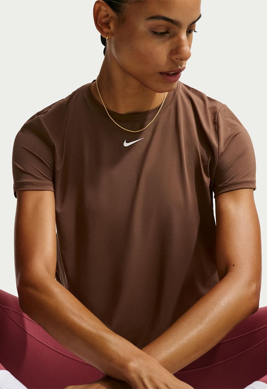Nike - W Nk One Classic Dri-Fit Short-Sleeve Top - Cacaowow/White