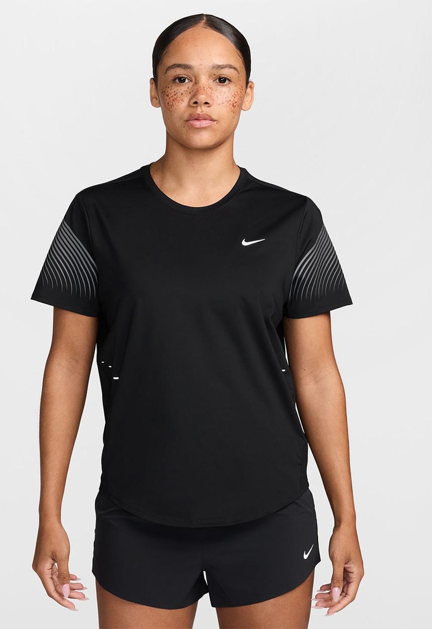 Nike - W Nk Swift Flash Dri-Fit Short-Sleeve Running Top - Black/Anthracite/Reflectivesilv