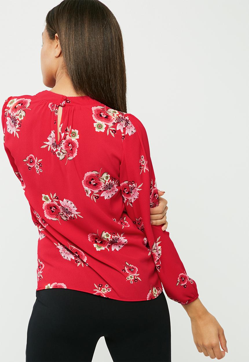 dailyfriday - Floral keyhole blouse