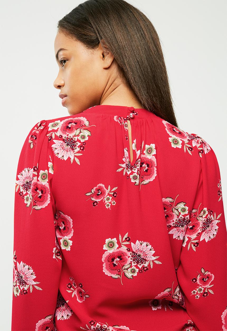 dailyfriday - Floral keyhole blouse