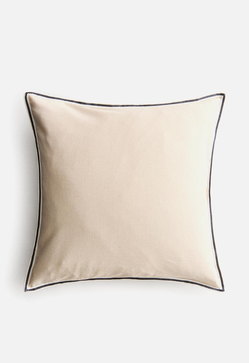 H&M - Cotton canvas cushion cover - light beige