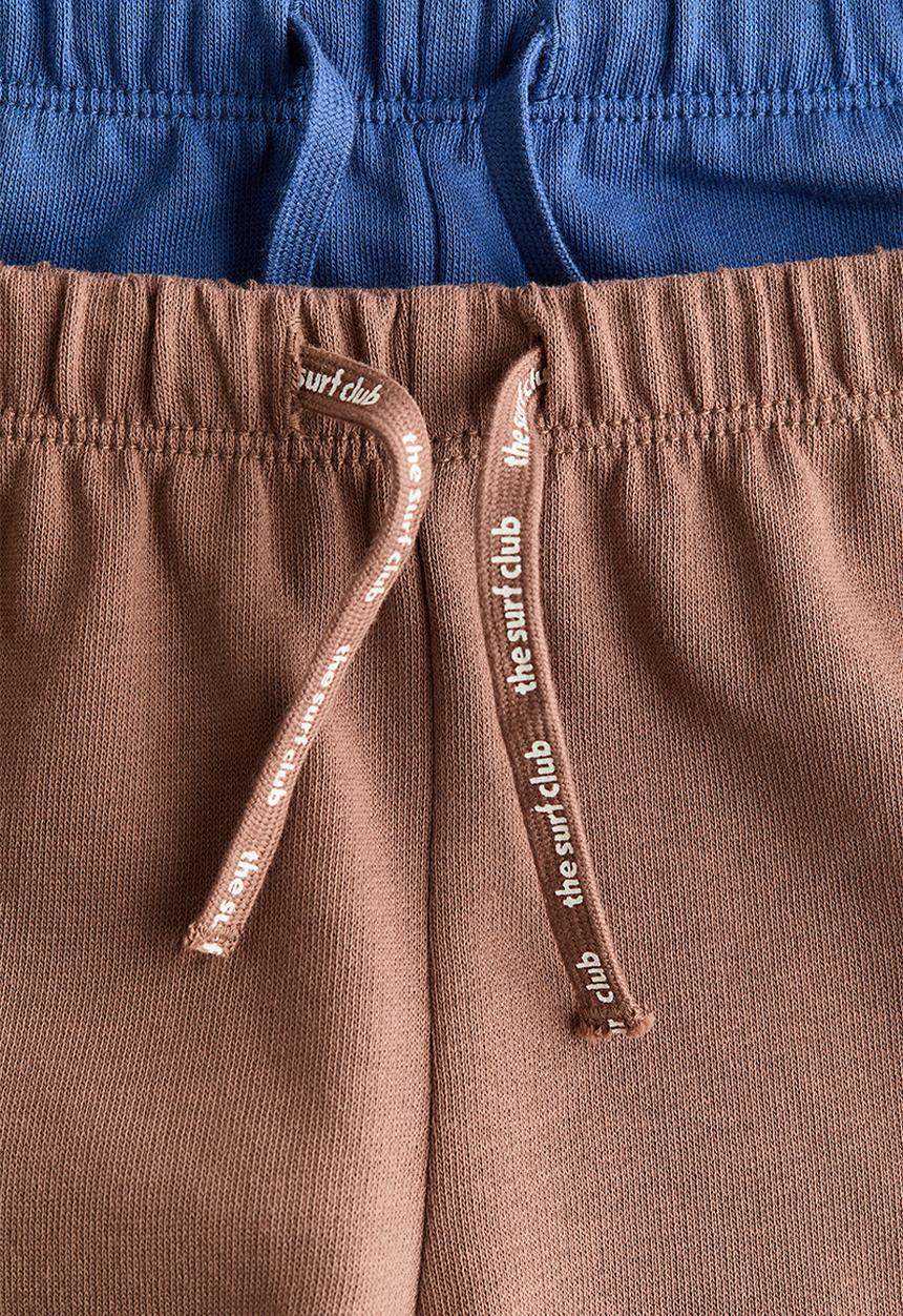 H&M - 2-pack sweatshorts - brown/bright blue