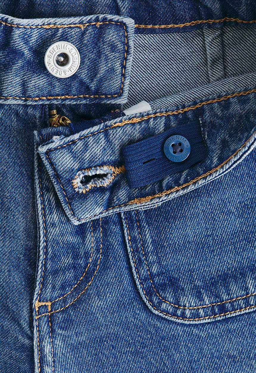 H&M - Relaxed fit wide leg ankle jeans - denim blue