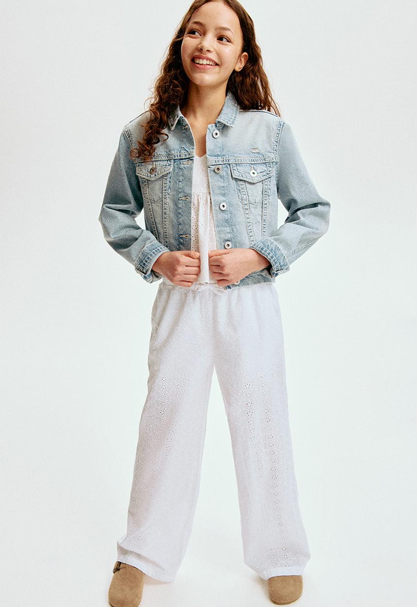 H&M - Broderie anglaise trousers - white