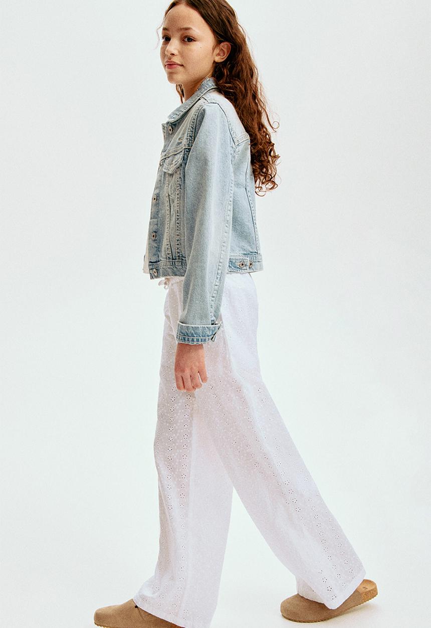 H&M - Broderie anglaise trousers - white