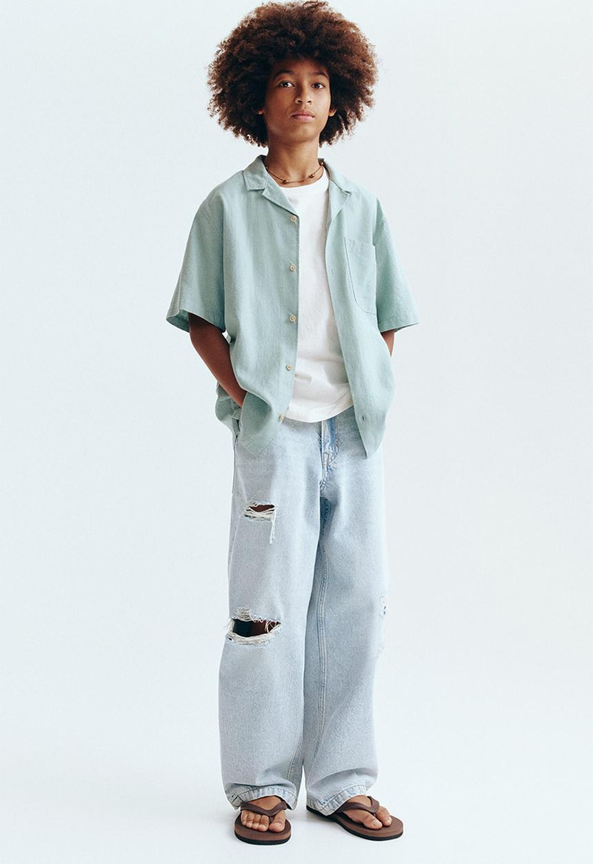 H&M - Baggy fit jeans - light denim blue