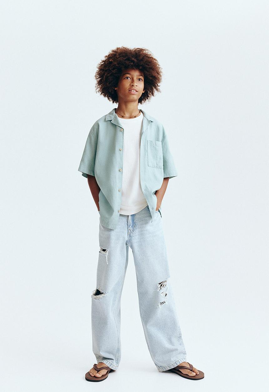 H&M - Baggy fit jeans - light denim blue