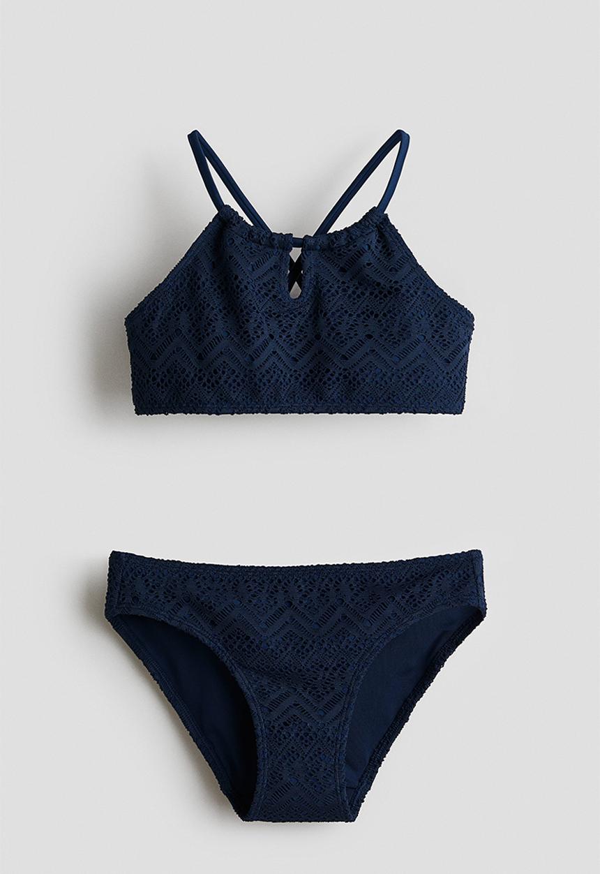 H&M - Crocheted-look bikini - navy blue