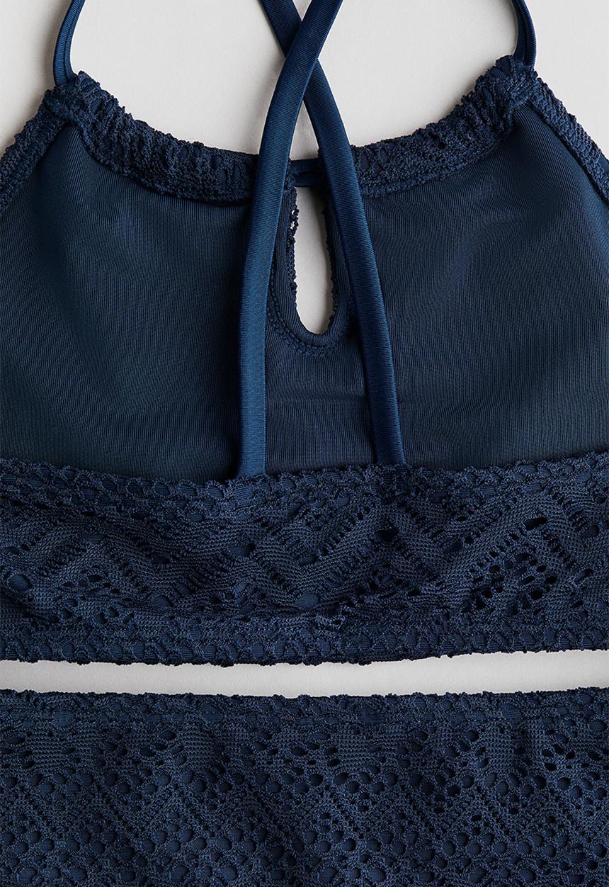 H&M - Crocheted-look bikini - navy blue