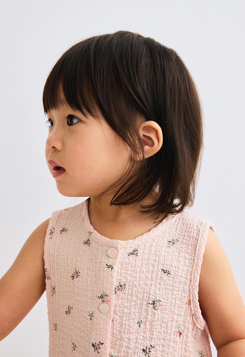 H&M - 2-Piece seersucker set - light pink/floral
