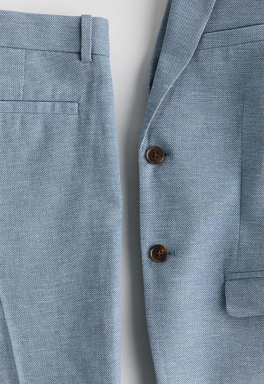 H&M - Linen-blend suit - light dusty blue