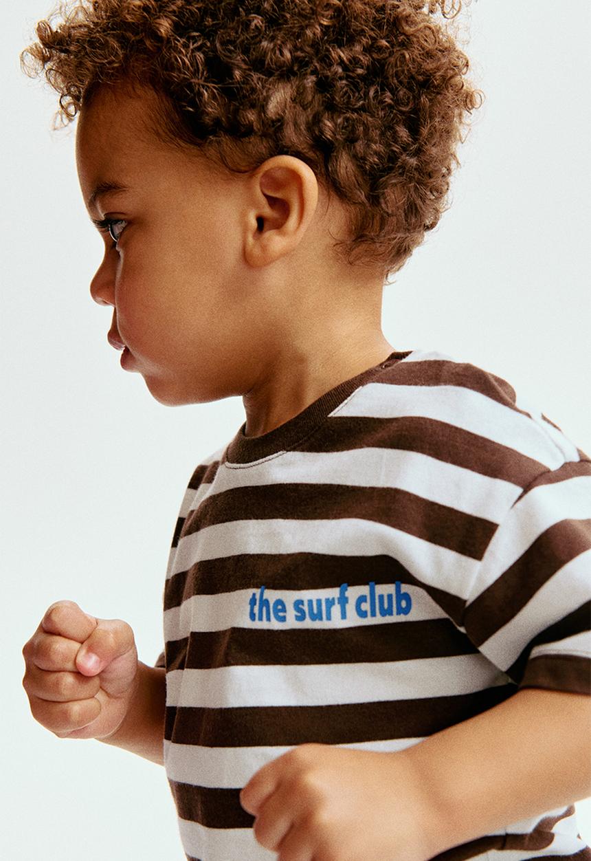 H&M - Printed cotton t-shirt - brown/the surf club
