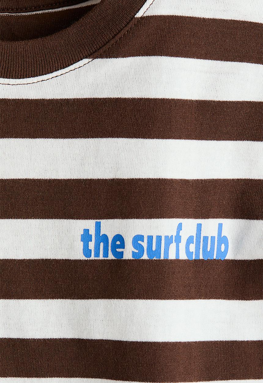 H&M - Printed cotton t-shirt - brown/the surf club
