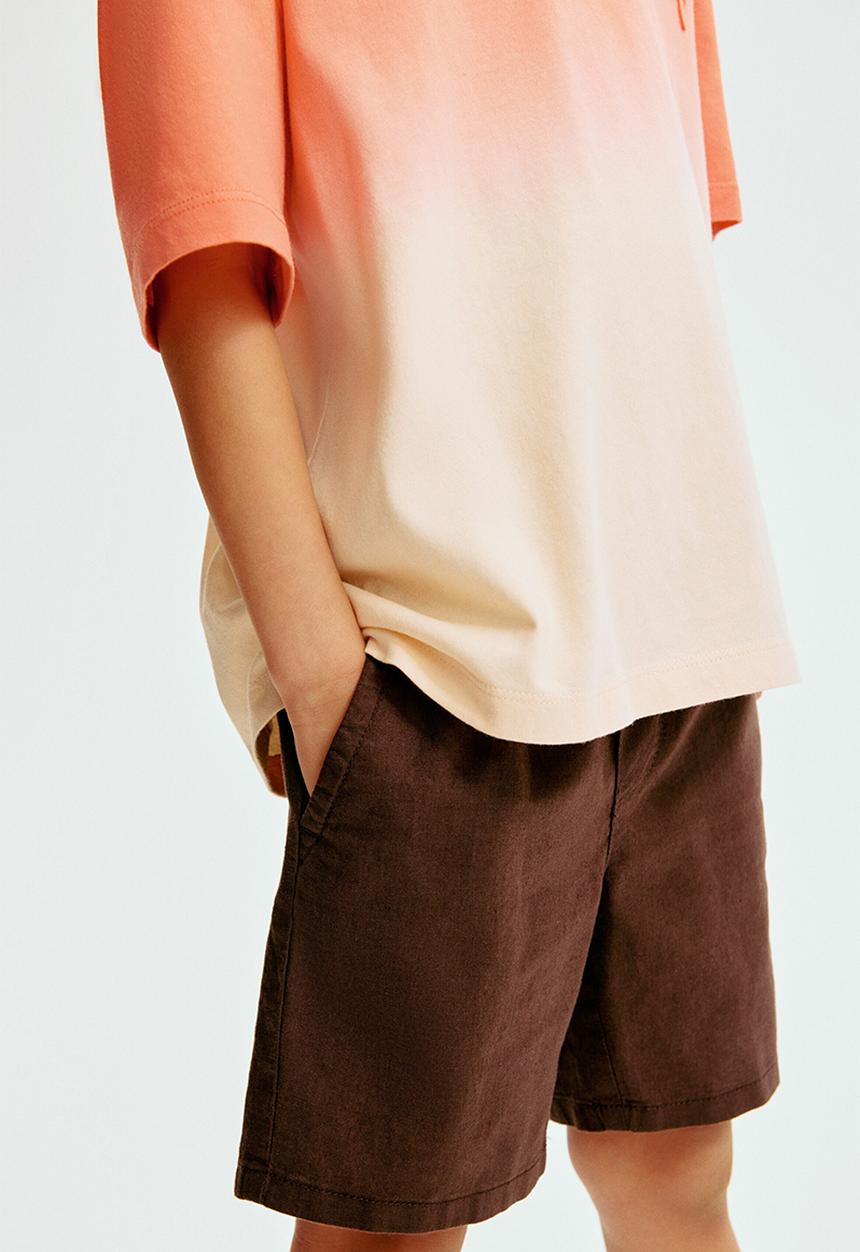 H&M - Linen-blend drawstring shorts - brown