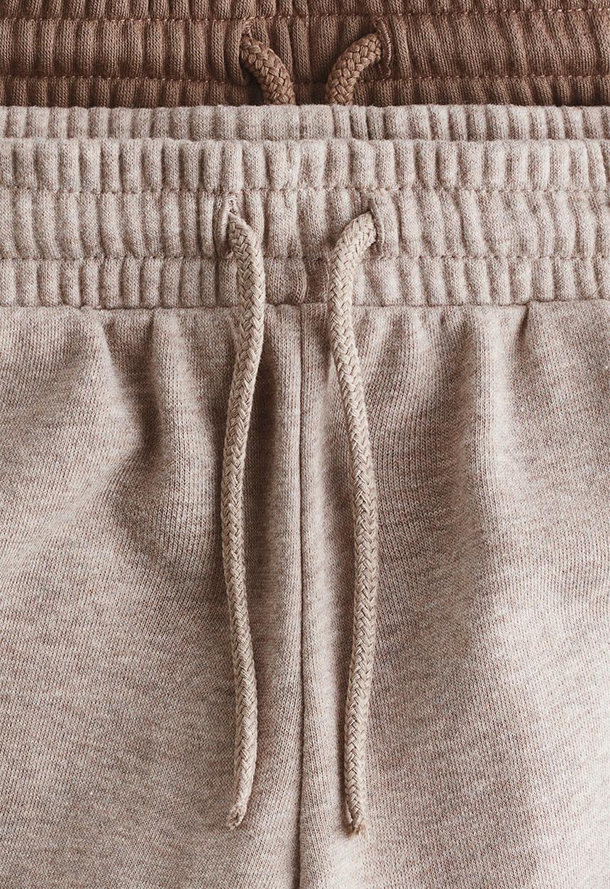 H&M - 2-pack sweatshorts - brown/beige marl