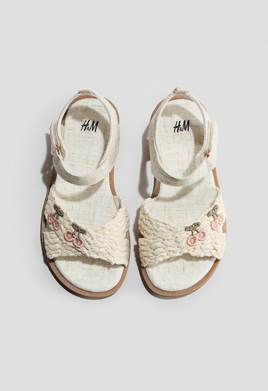 H&M - Sandals - cream/cherries
