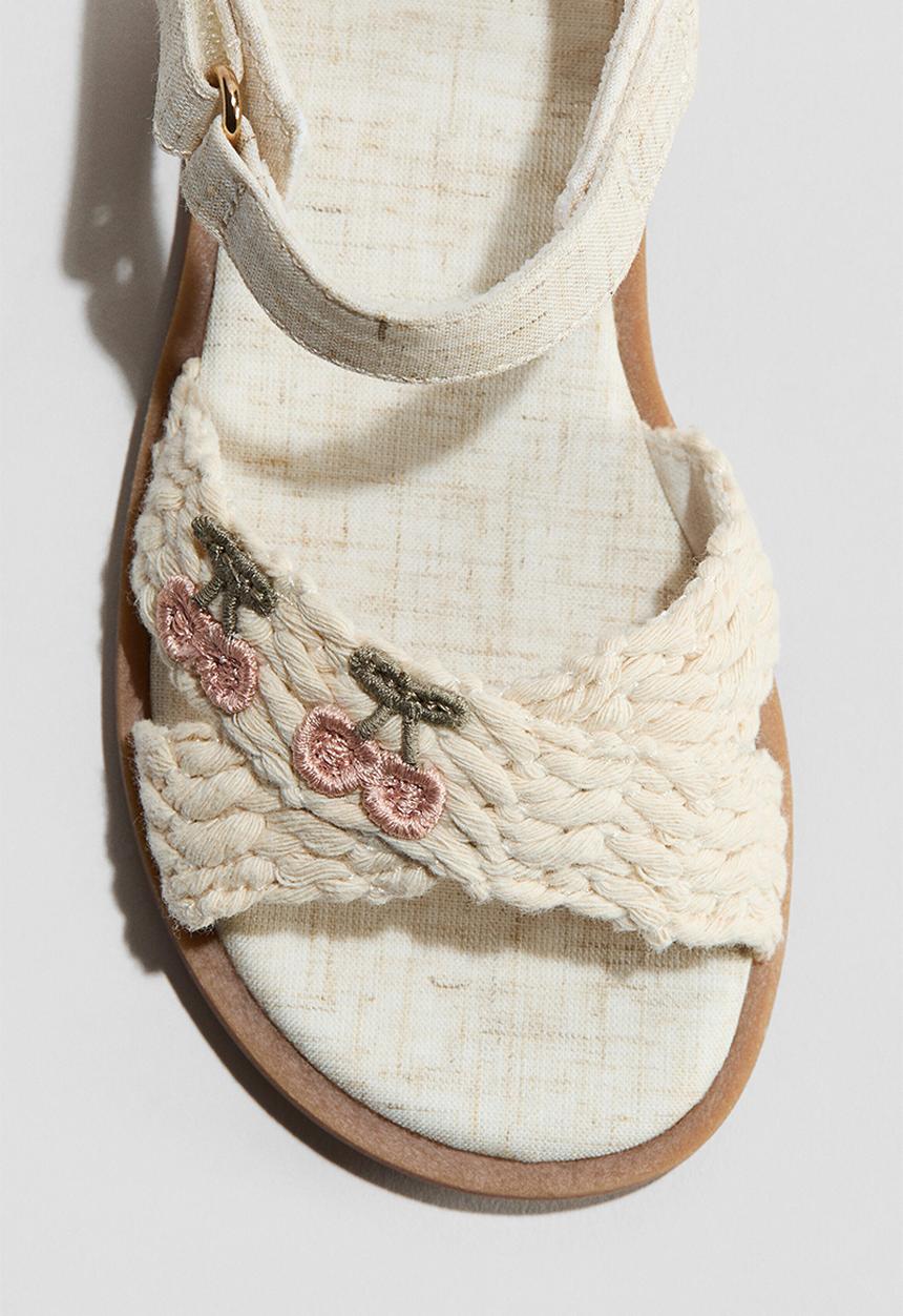 H&M - Sandals - cream/cherries
