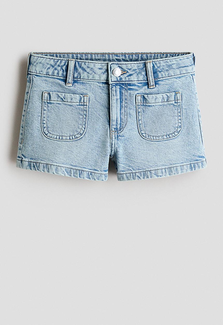 H&M - Relaxed fit denim shorts - light denim blue